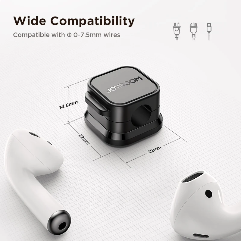 Organizador Magnético de Cables – Clip Ajustable para Gestión de Escritorio