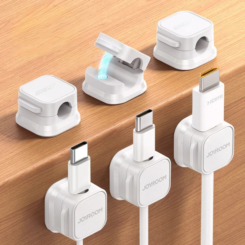 Organizador Magnético de Cables – Clip Ajustable para Gestión de Escritorio