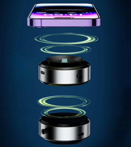 Soporte Magnético con Ventosa – Rotación 360° y Carga Inalámbrica