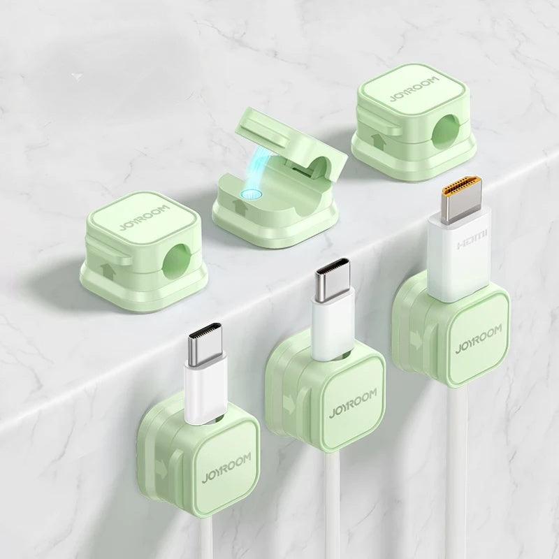 Organizador Magnético de Cables – Clip Ajustable para Gestión de Escritorio