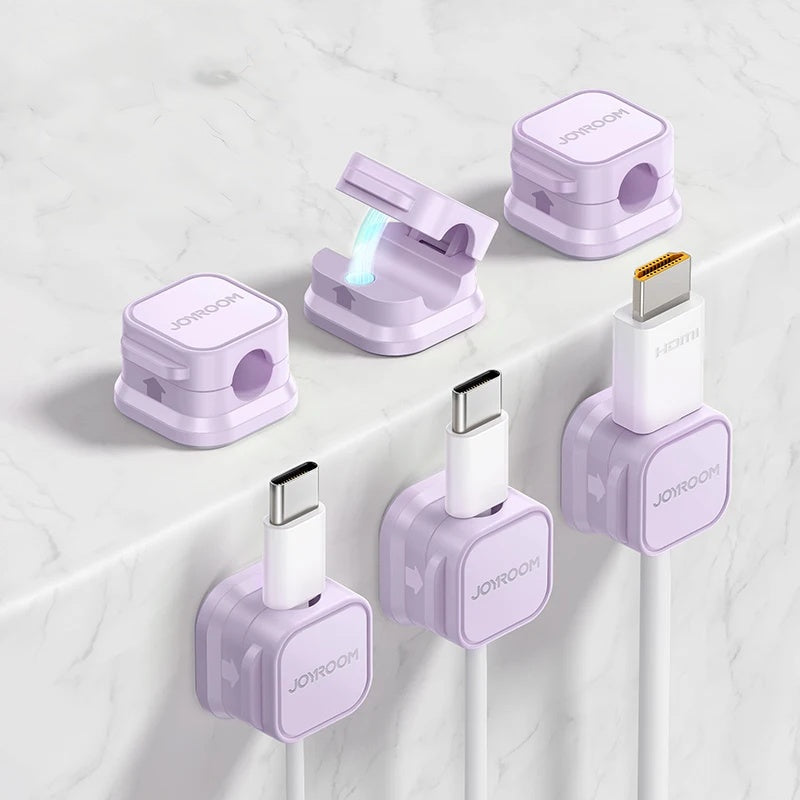 Organizador Magnético de Cables – Clip Ajustable para Gestión de Escritorio