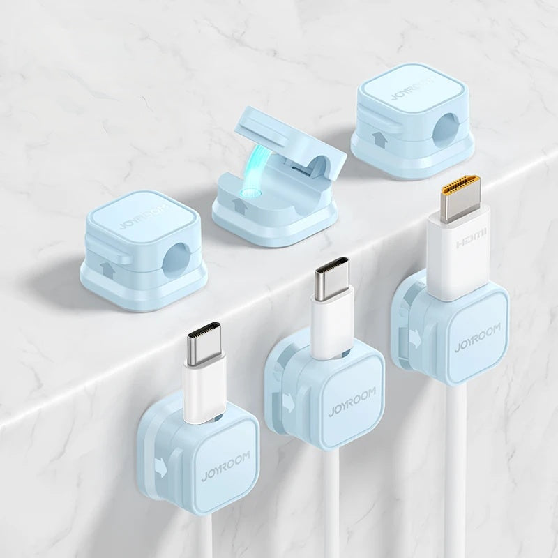 Organizador Magnético de Cables – Clip Ajustable para Gestión de Escritorio