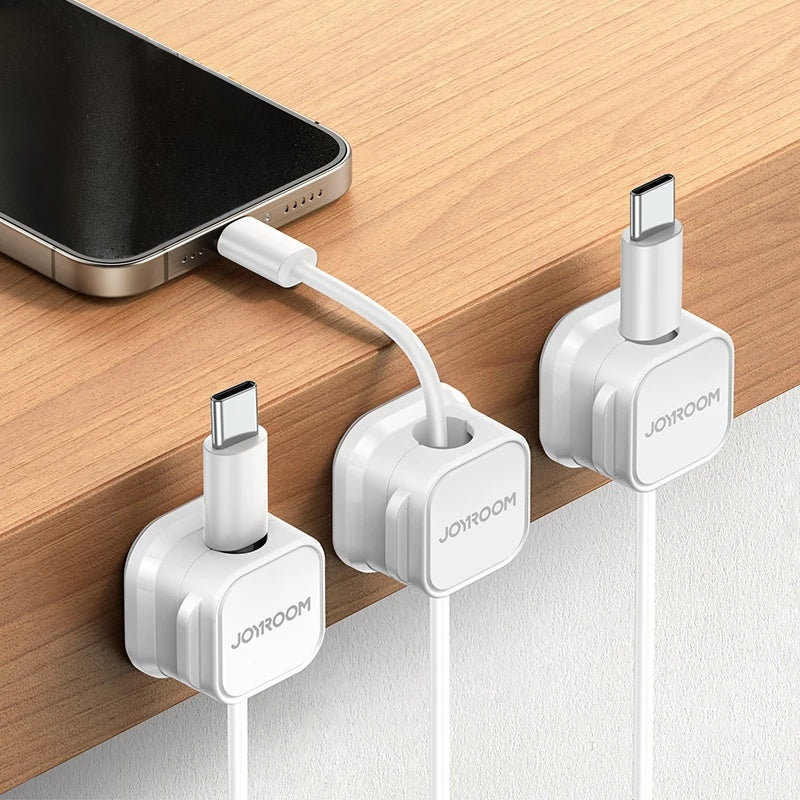 Organizador Magnético de Cables – Clip Ajustable para Gestión de Escritorio